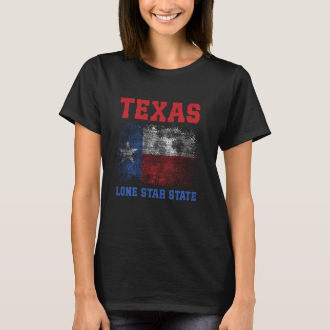 Lone Star State Texas Funny Texan T Shirt (Framsida)