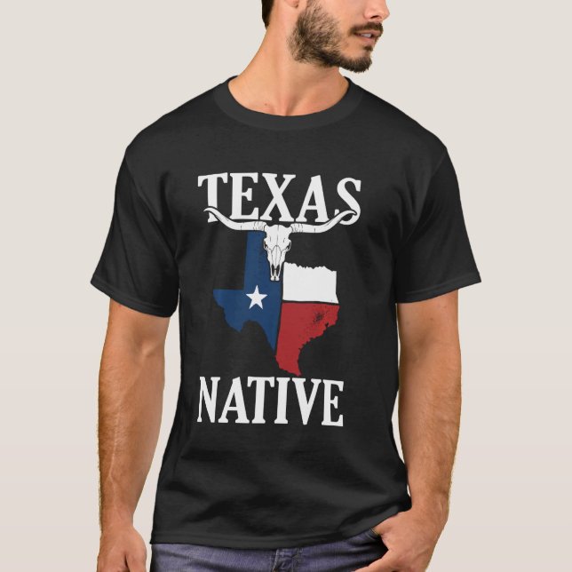 Lone Star State Texas Native Texan T Shirt (Framsida)