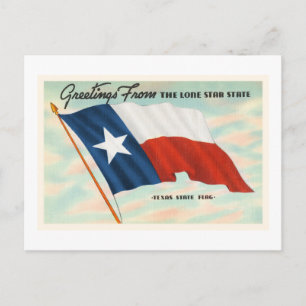 Lone Star State Texas TX Vintage resor Souvenir Vykort