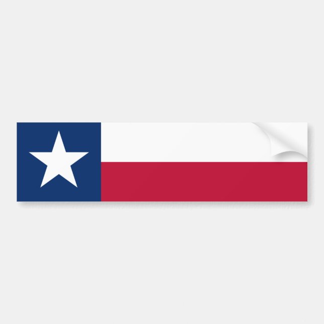 Lone Star Statlig flagga Bildekal (Framsidan)