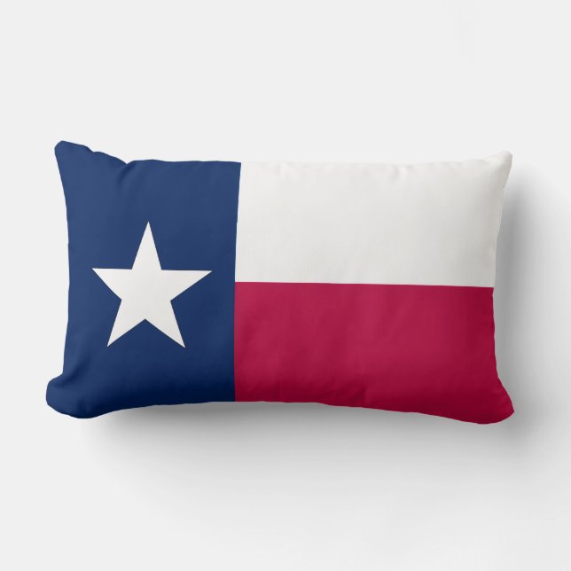 Lone Star Texas State Flag Throw Pillow (3 Sizes) Lumbarkudde (Framsida)