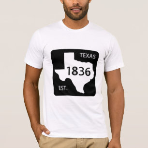 lone stjärna för texas vägmärke 1836 t shirt
