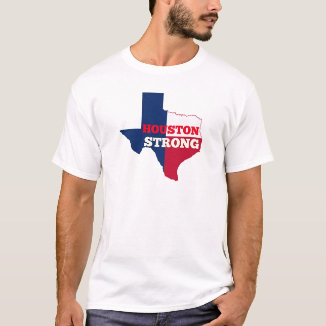 Lone stjärna "starka Houston ", Tee Shirt (Framsida)