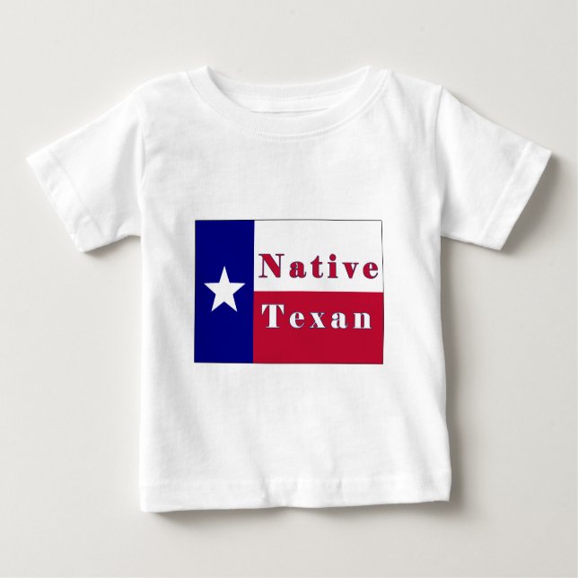 Lone stjärnaflagga för infödd Texan T Shirt (Framsida)