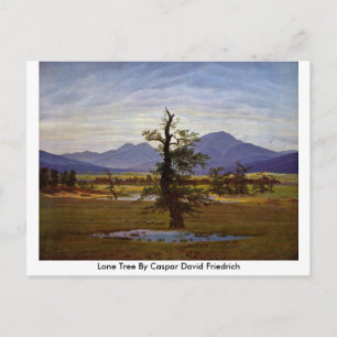 Lone Träd av Caspar David Friedrich Vykort
