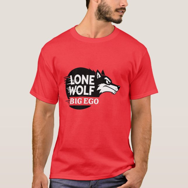 Lone varg big ego t shirt (Framsida)