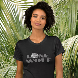 "Lone Varg" eller Ditt meddelande, Stora Grått-tex T Shirt