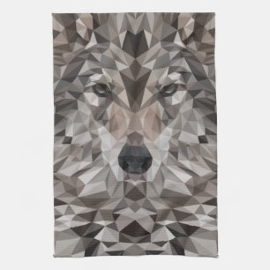 Lone Varg Geometric Porträtt Kökshandduk