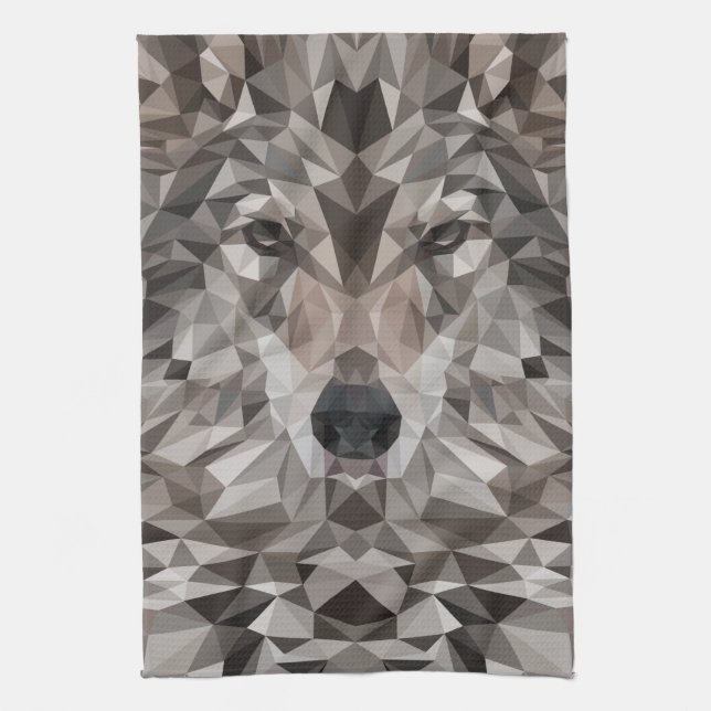 Lone Varg Geometric Porträtt Kökshandduk (Vertikal)