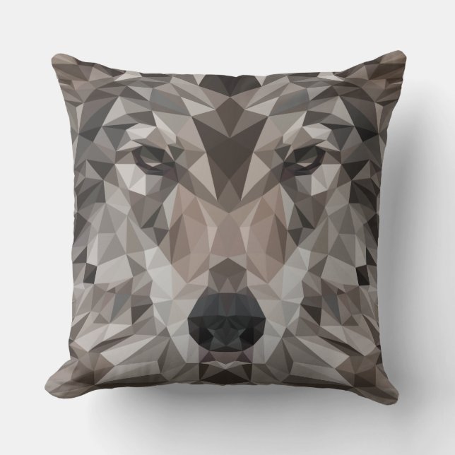 Lone Varg Geometric Porträtt Kudde (Framsida)
