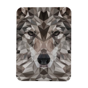 Lone Varg Geometric Porträtt Magnet