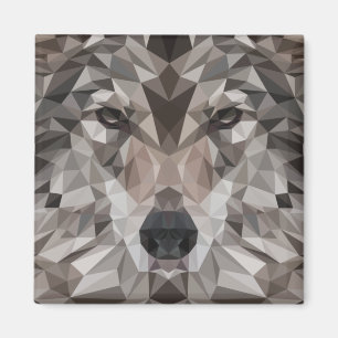 Lone Varg Geometric Porträtt Magnet