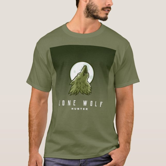 Lone Varg Hunter T Shirt (Framsida)