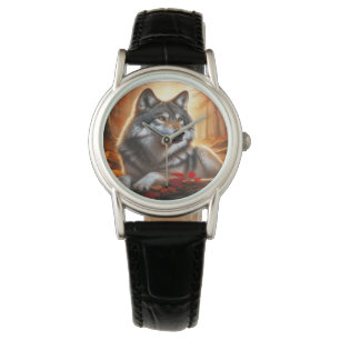 Lone Varg in the Forest: Solitude Amidst Nature Armbandsur