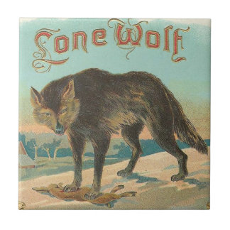 Lone varg kakelplatta