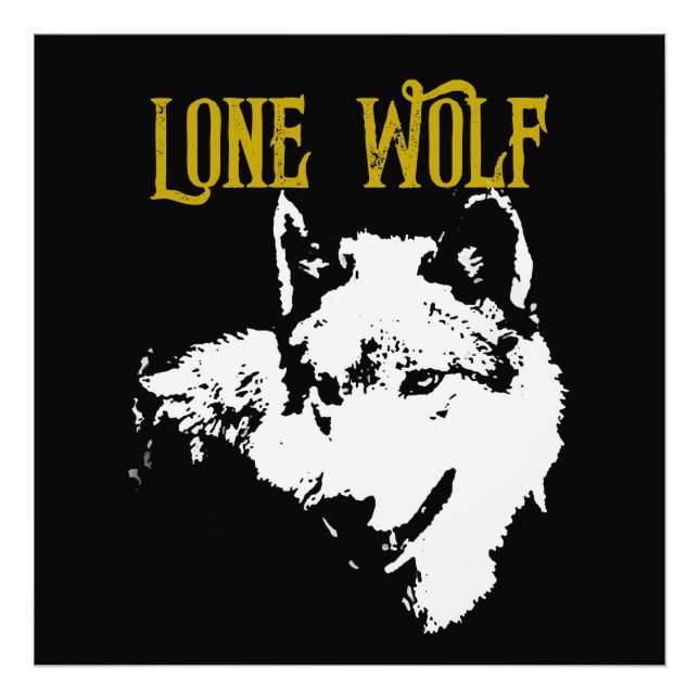 Lone Varg manale Sigma Modern Minimalist Fototryck (Framsidan)