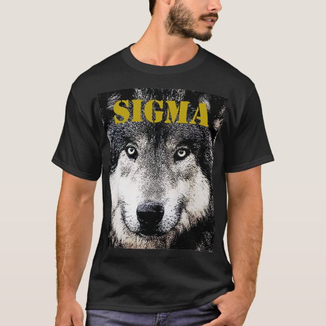 Lone Varg manale Sigma Modern Minimalist T Shirt (Framsida)