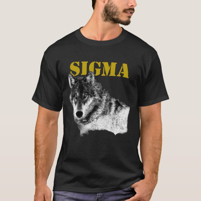 Lone Varg manale Sigma Modern Minimalist T Shirt (Framsida)