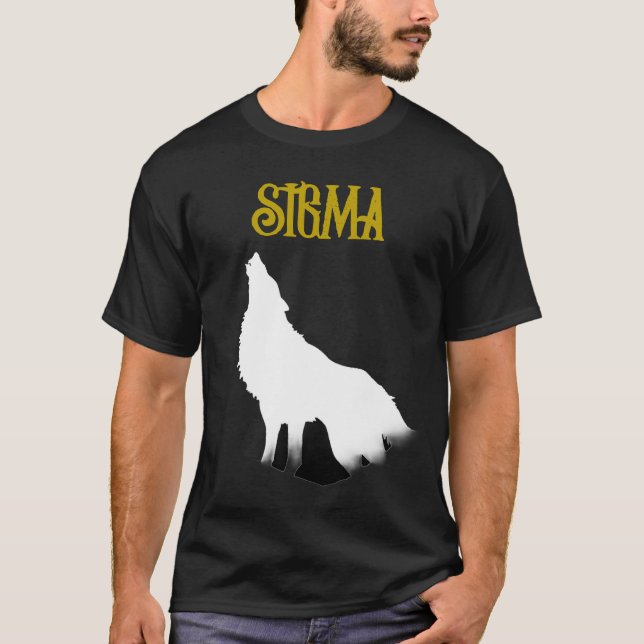 Lone Varg manale Sigma Modern Minimalist T Shirt (Framsida)