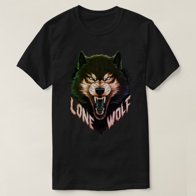 Lone Varg Vild Varg Head T Shirt (Design framsida)