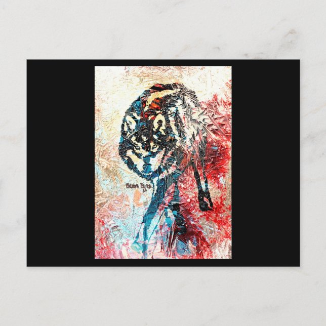 Lone Wolf - En original av Brown Eyes Vykort (Framsida)