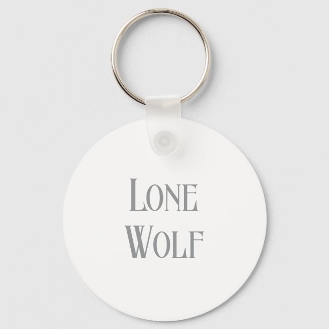 Lone Wolf Male Sigma Modern Minimalist Nyckelring (Framsida)