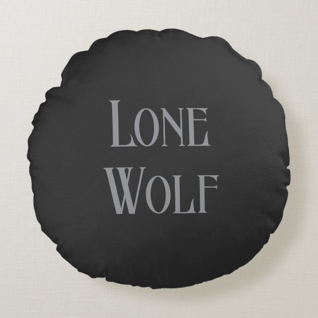 Lone Wolf Male Sigma Modern Minimalist Rund Kudde (Framsidan)