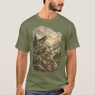 Lone Wolf på en ås T-shirt