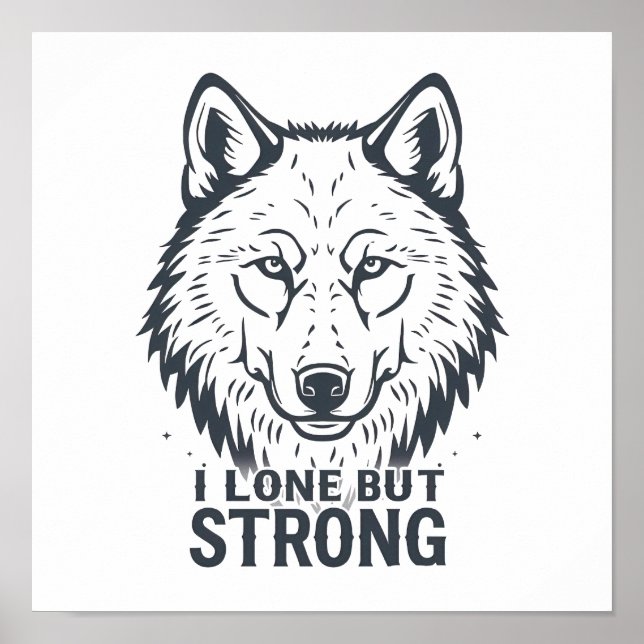 Lone Wolf Strength and Resilience Poster (Framsidan)