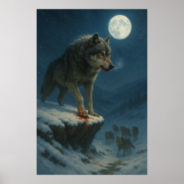 Lone Wolf Under the Moon | Alpha Strength Poster