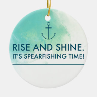 Löneförhöjningen och sken är det Spearfishing Time Julgransprydnad Keramik