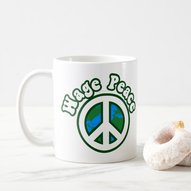 Lönefred mot Krig Kaffemugg (Med munk)