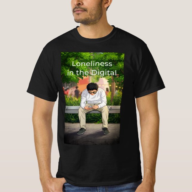Loneliness in the Digital Age T Shirt (Framsida)