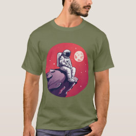 Lonely Astronaut på Måne T-Shirt