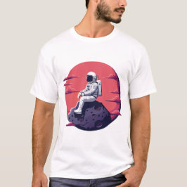 Lonely Astronaut på Måne T-Shirt