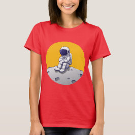 Lonely Astronaut på Måne T-Shirt