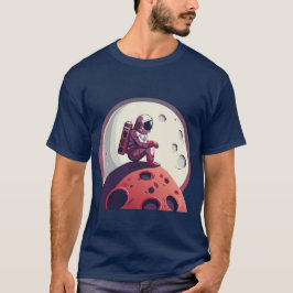 Lonely Astronaut på Måne T-Shirt