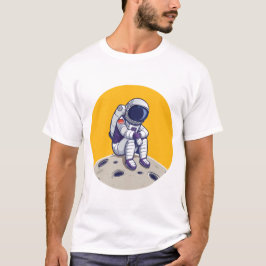 Lonely Astronaut på Måne T-Shirt