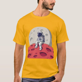 Lonely Astronaut på Måne T-Shirt