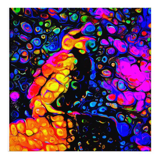 Lonely Bird 4: Liquid Art Stil Fototryck (Framsidan)