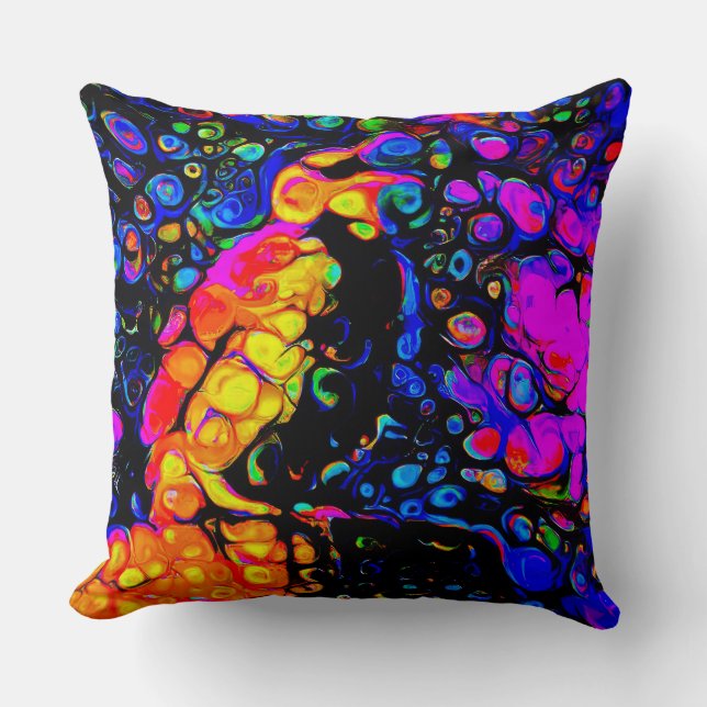 Lonely Bird 4: Liquid Art Stil Kudde (Framsida)