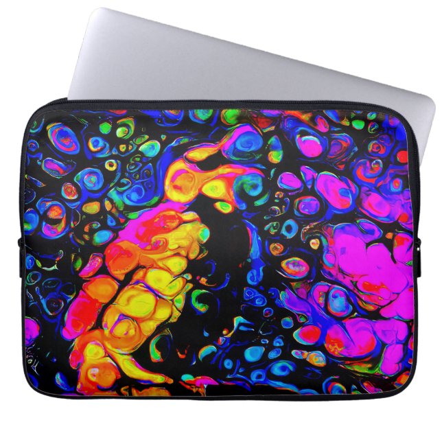 Lonely Bird 4: Liquid Art Stil Laptop Fodral (Framsidan)