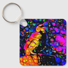 Lonely Bird 4: Liquid Art Stil Nyckelring
