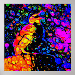 Lonely Bird 4: Liquid Art Stil Poster