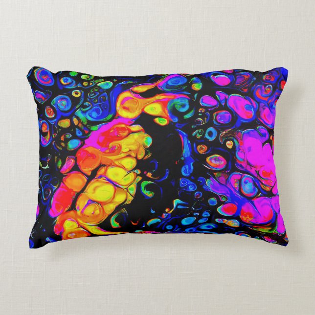 Lonely Bird 4: Liquid Art Stil Prydnadskudde (Framsidan)