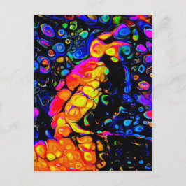 Lonely Bird 4: Liquid Art Stil Vykort