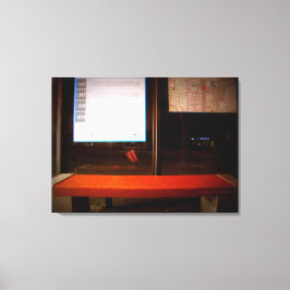 Lonely Buss Stop Canvastryck