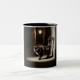Lonely Cat Night Walk Mugg - A Touch of Mystry
