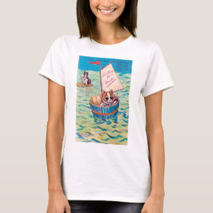 Lonely Cat Sea, Louis Wain T Shirt