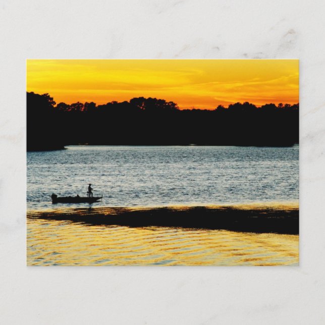 Lonely Fisherman Vykort (Framsida)